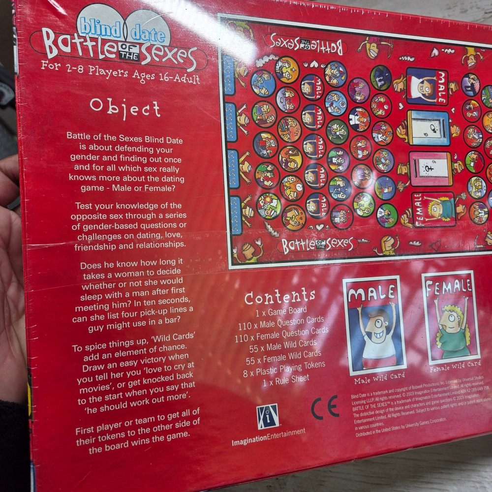 Imagination Battle of the Sexes Blind Date Board Game Trivia Adult Red New - Picture 5 of 5